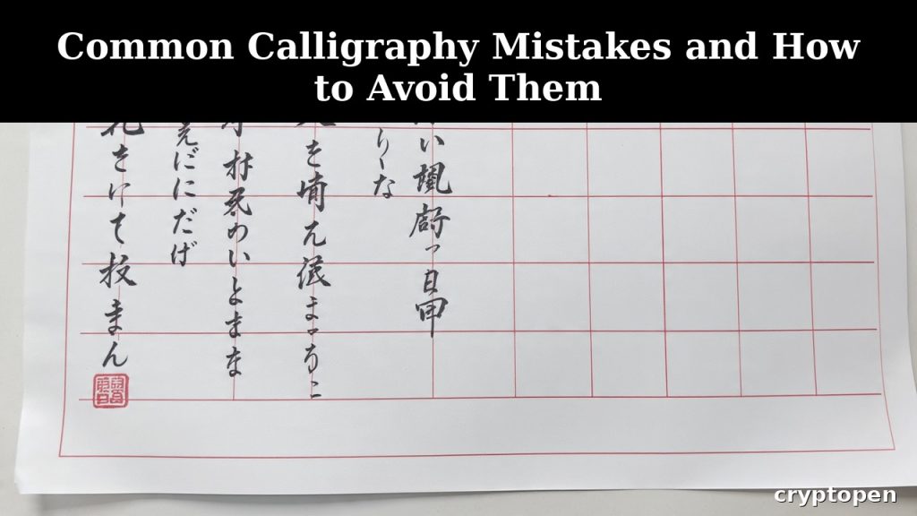 calligraphy pen mistakes
